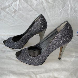 Silver Sparkly Nine West High Heel - Size 8M
